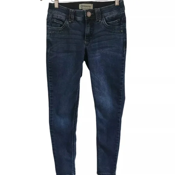 Democracy AB Technology Jeans Womens Size 2 Denim Stretch Tapered Blue Dark Wash - Picture 1 of 5